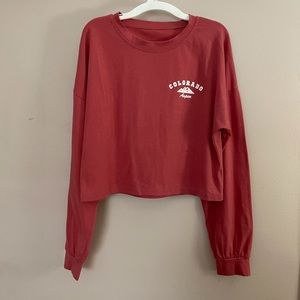 Long sleeve super soft cropped tee
